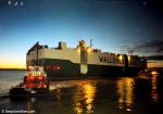 ID 2545 RIGOLETTO (1977/43487grt/IMO 7616248. Scrapped 2011) berthing at dawn, Southampton, England.
